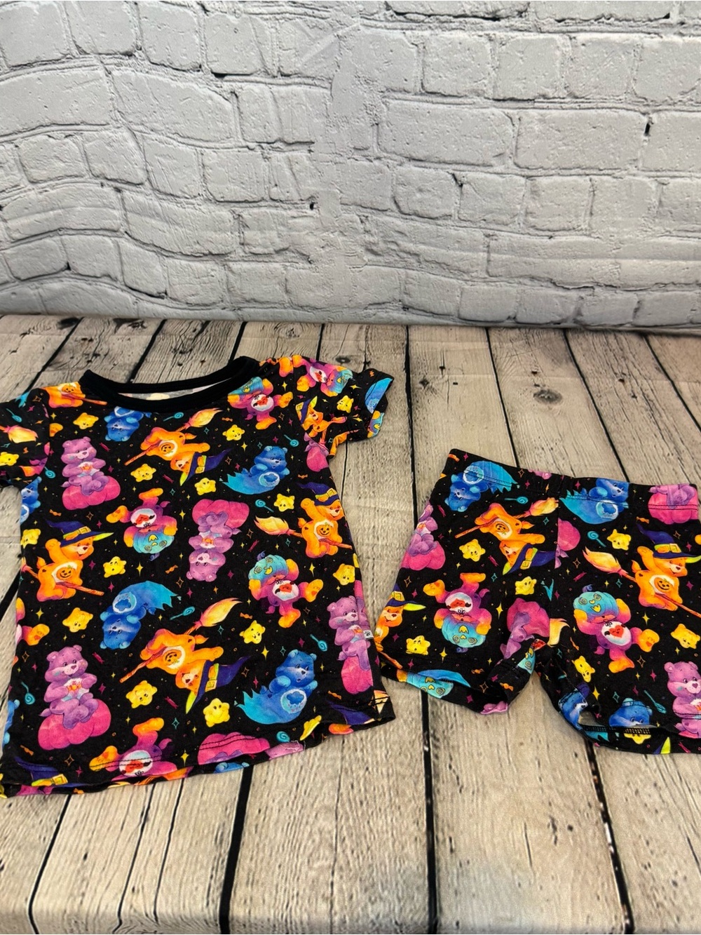 Birdie Bean Care Bears Halloween Bamboo Short Set